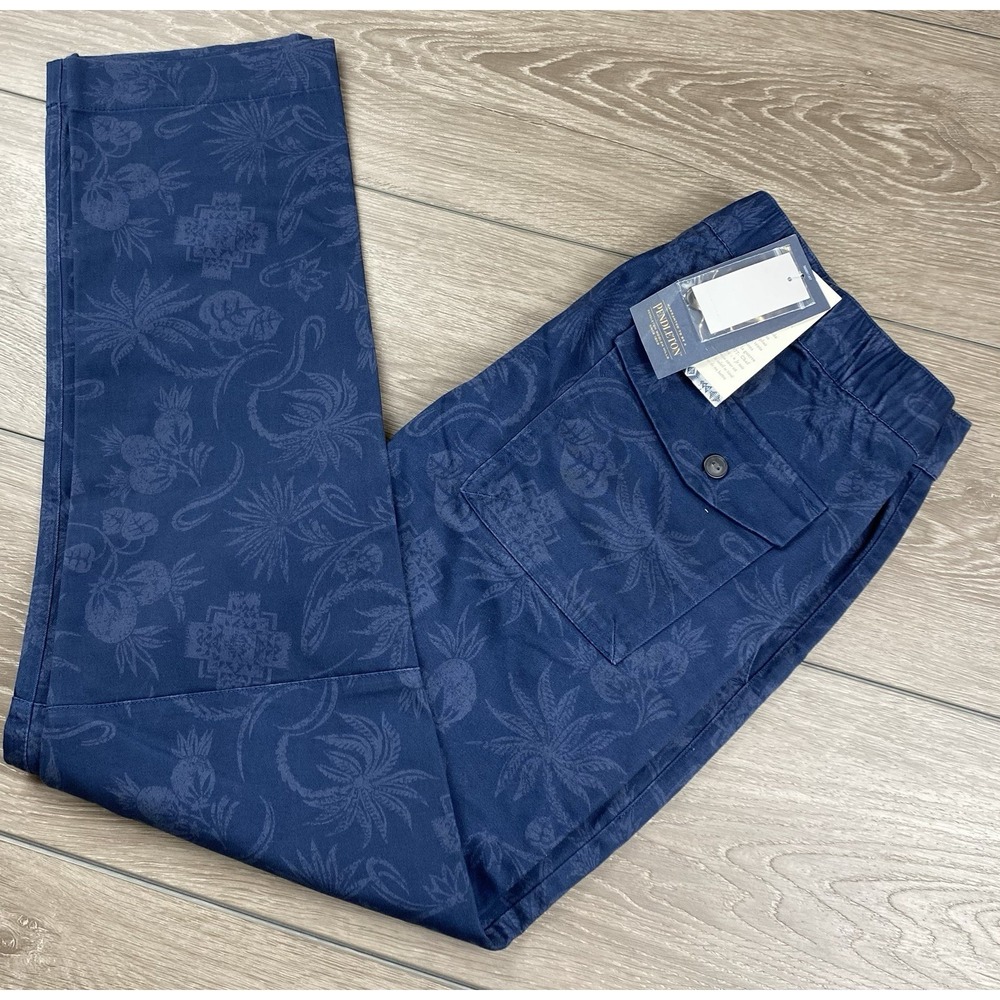 Pendleton Men's Drawstring Tropical Pattern Casual Pants Blue Size‎ Medium New